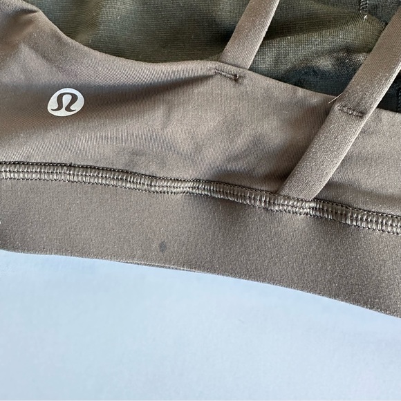 Olive Lululemon Energy Bra 10 - Picture 3 of 4